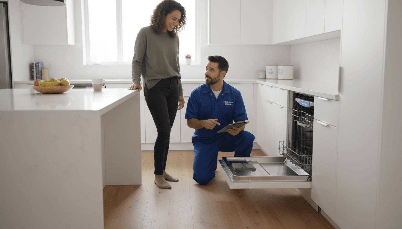 My Appliance Pro technician explaining repair to customer